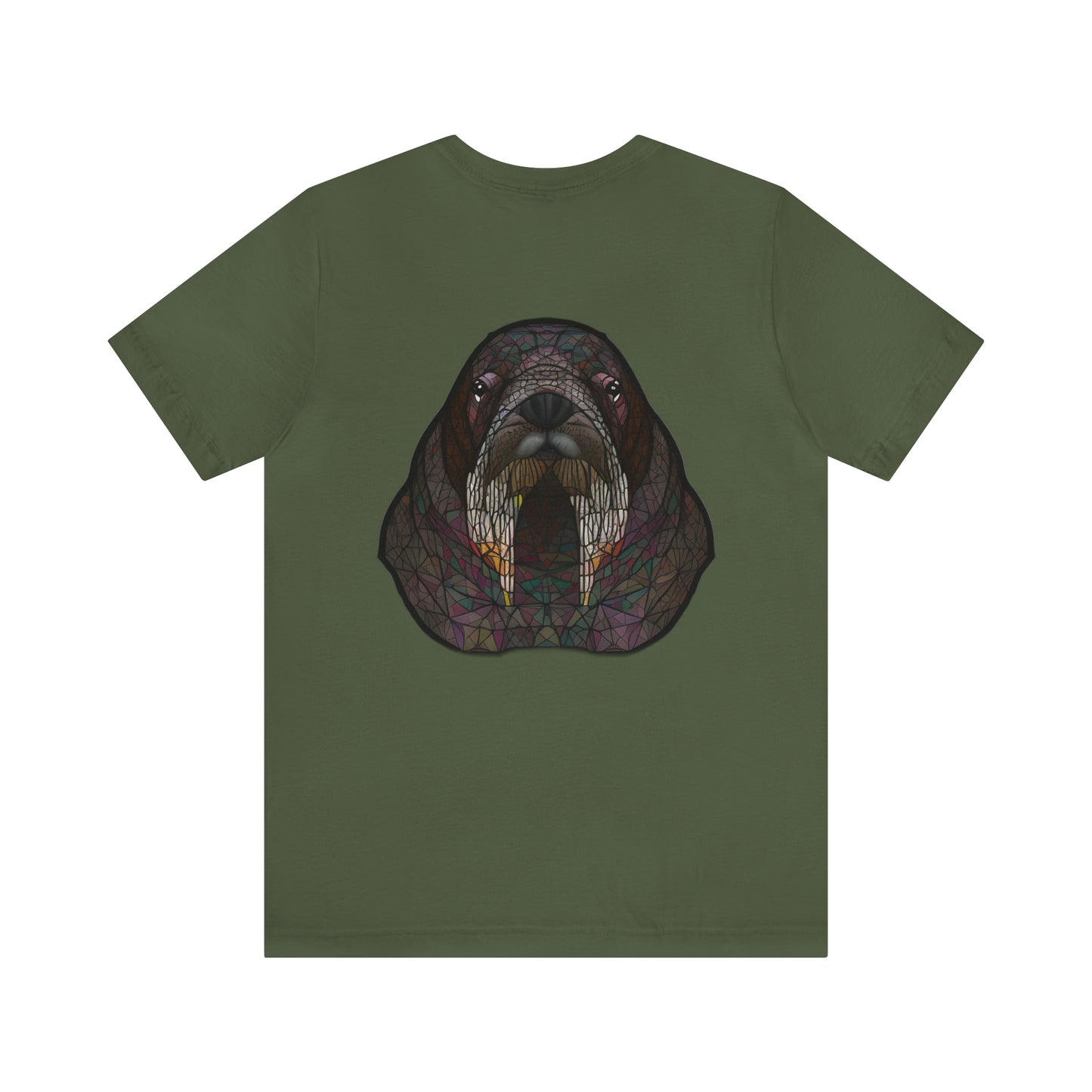 Unisex Jersey Short Sleeve Cotton Tee - GEOMETRIC WALRUS - 12 SECONDS APPAREL