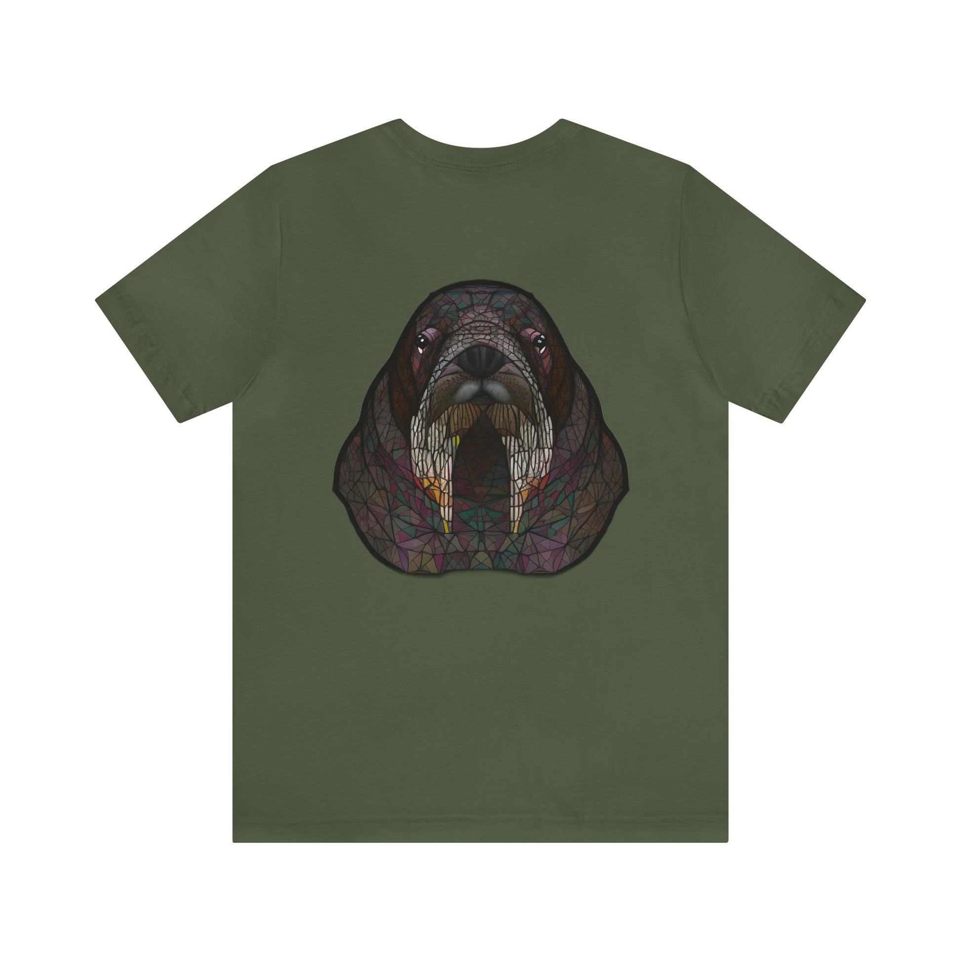Unisex Jersey Short Sleeve Cotton Tee - GEOMETRIC WALRUS - 12 SECONDS APPAREL