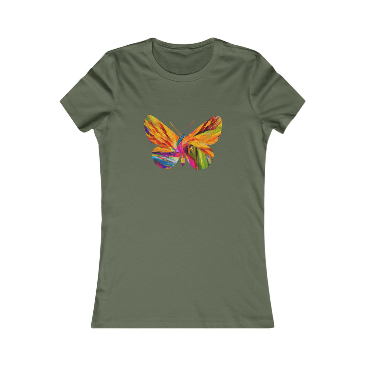 Strelitzia & Butterfly T-Shirt for Women — Floral Tee