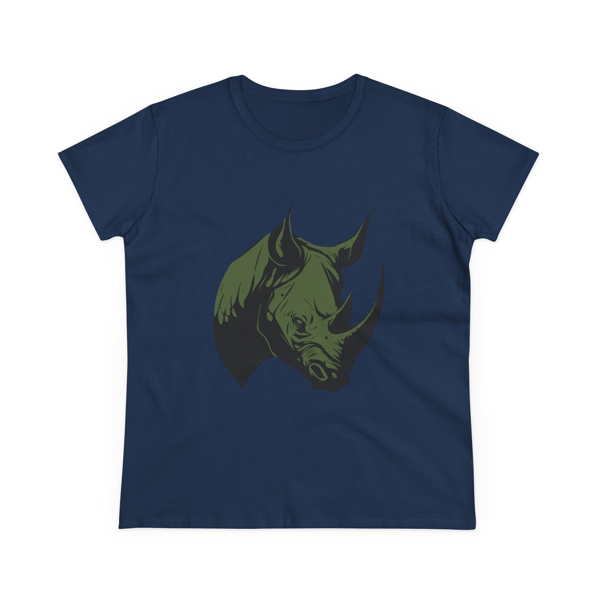 Black Ink Rhino T-Shirt for Women — African Wildlife Tee