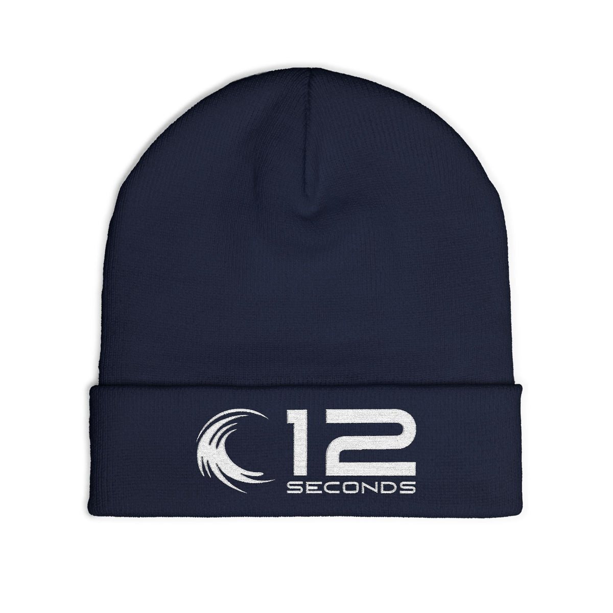 Embroidered Knit Beanie — 12 Seconds Logo Winter Hat