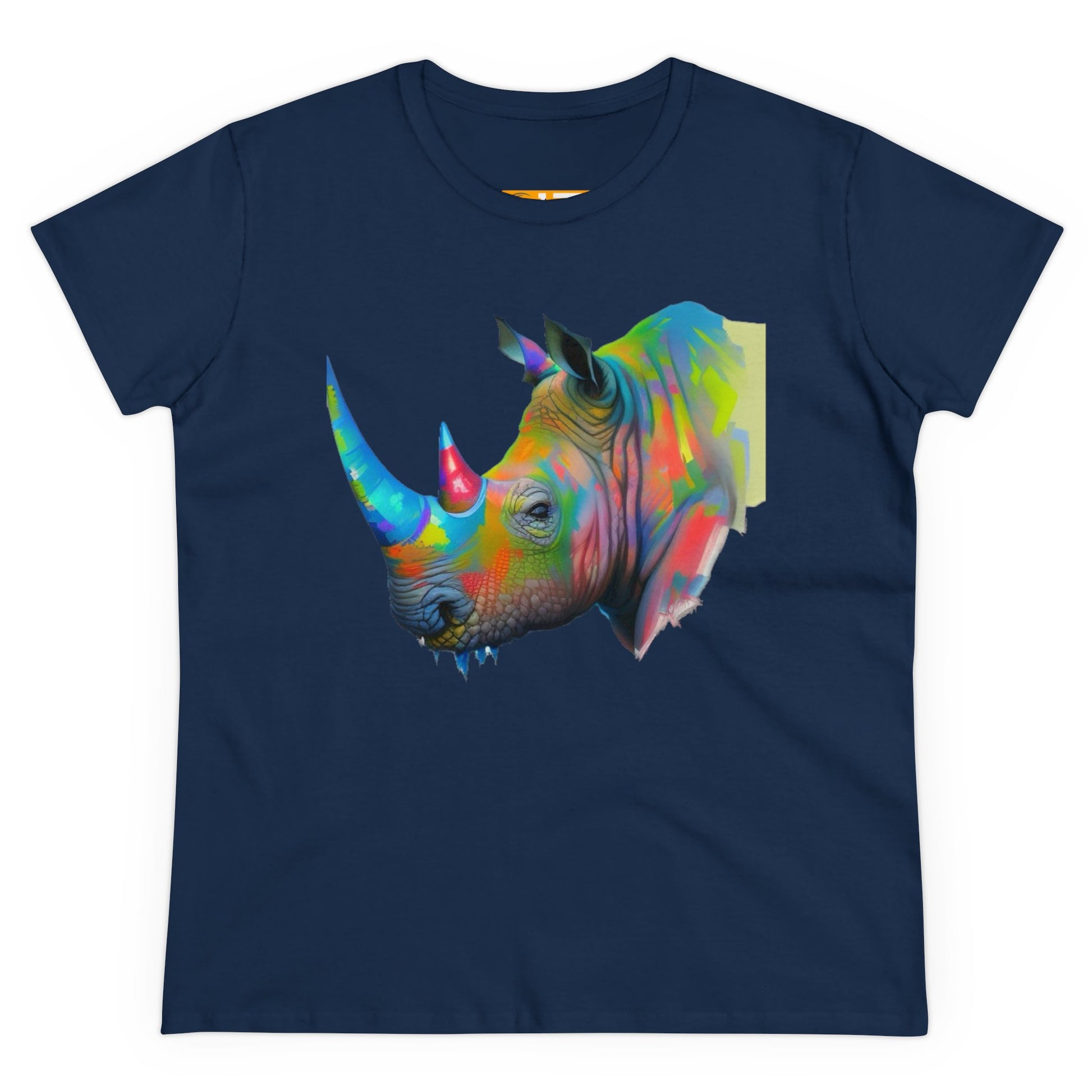 Women's Midweight Cotton Tee - ABSTRACT RHINO - 12 SECONDS APPAREL