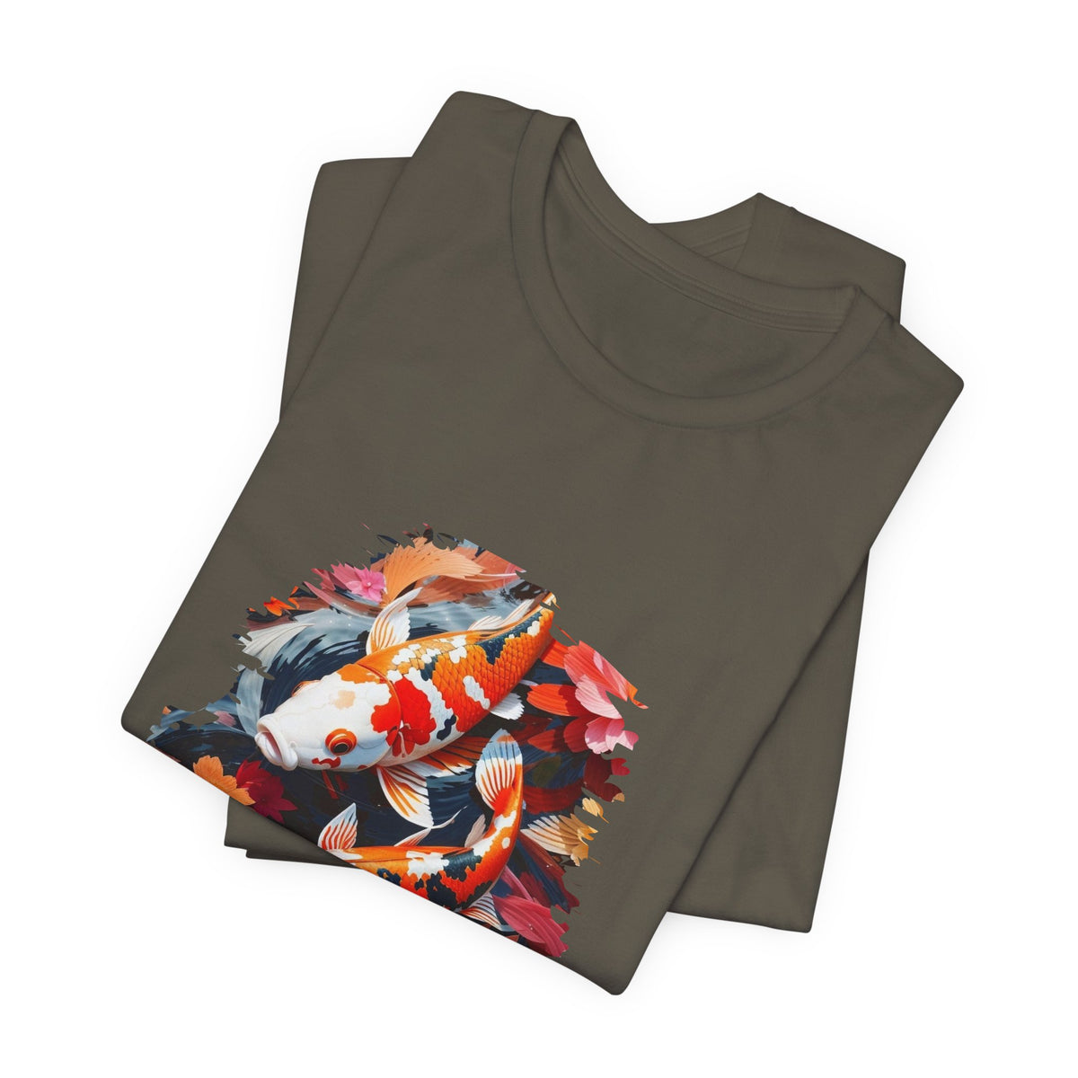 Koi Fish T-Shirt — Koi Drift Floral Graphic Tee