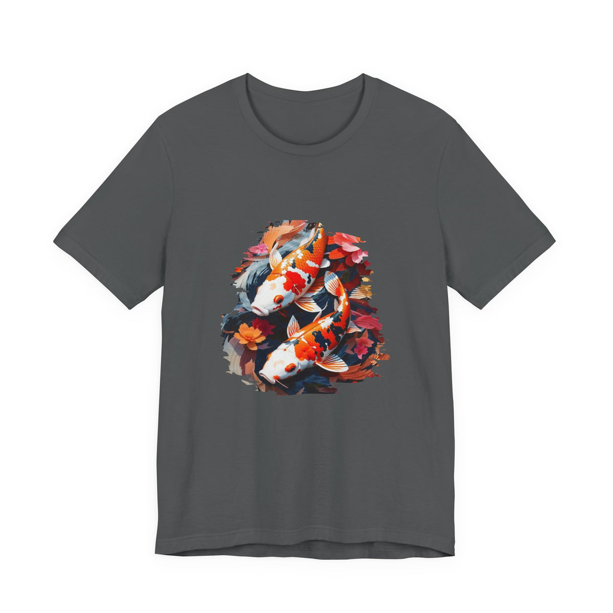 Koi Fish T-Shirt — Koi Drift Floral Graphic Tee
