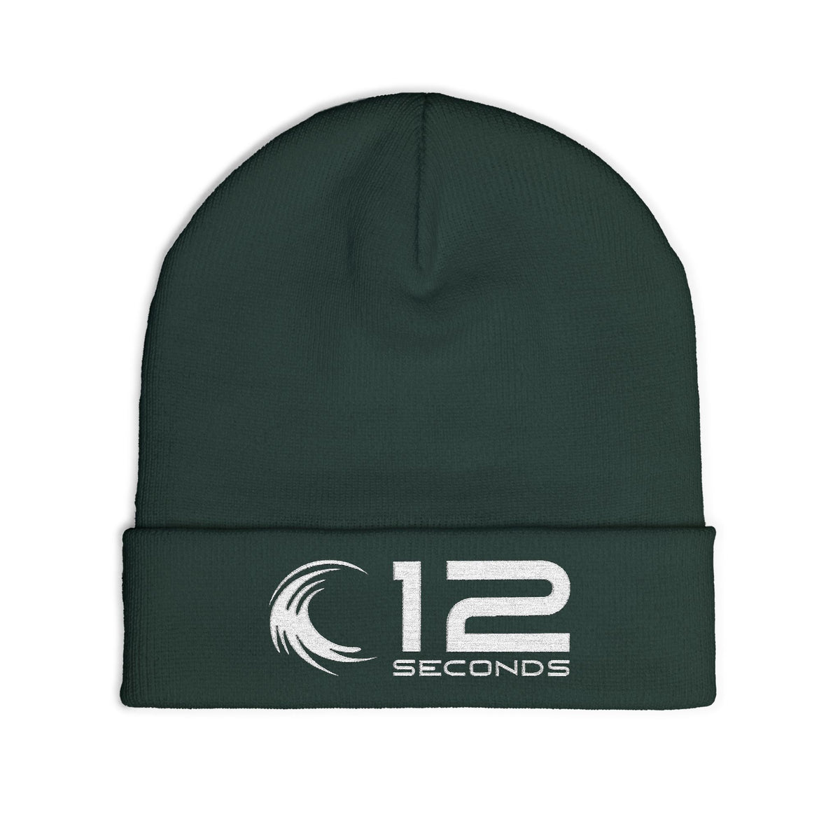 Embroidered Knit Beanie — 12 Seconds Logo Winter Hat
