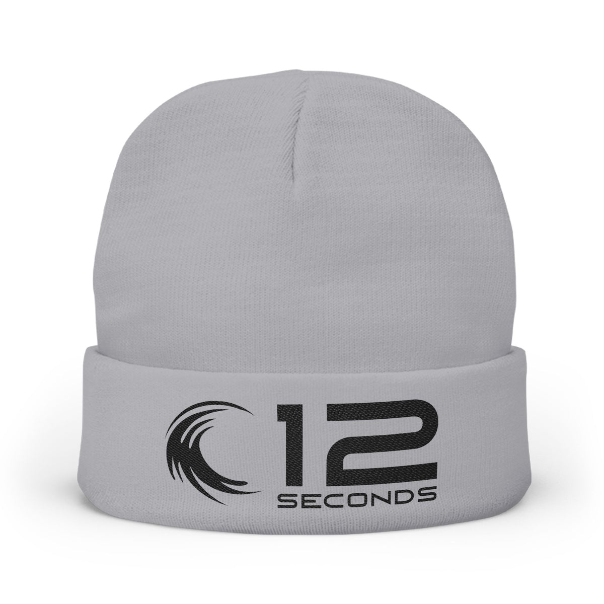 Embroidered Knit Beanie — 12 Seconds Logo Winter Hat