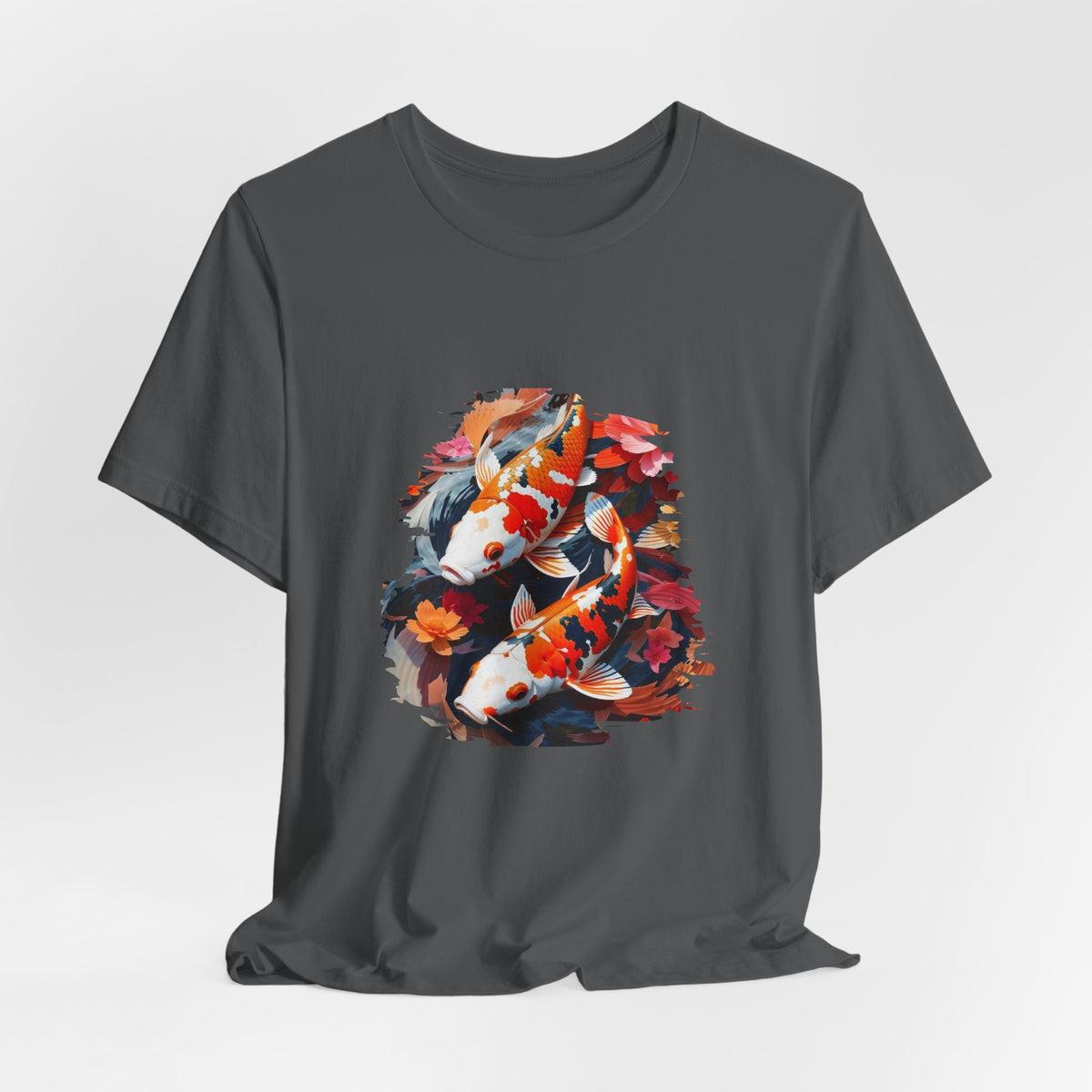 Koi Fish T-Shirt — Koi Drift Floral Graphic Tee