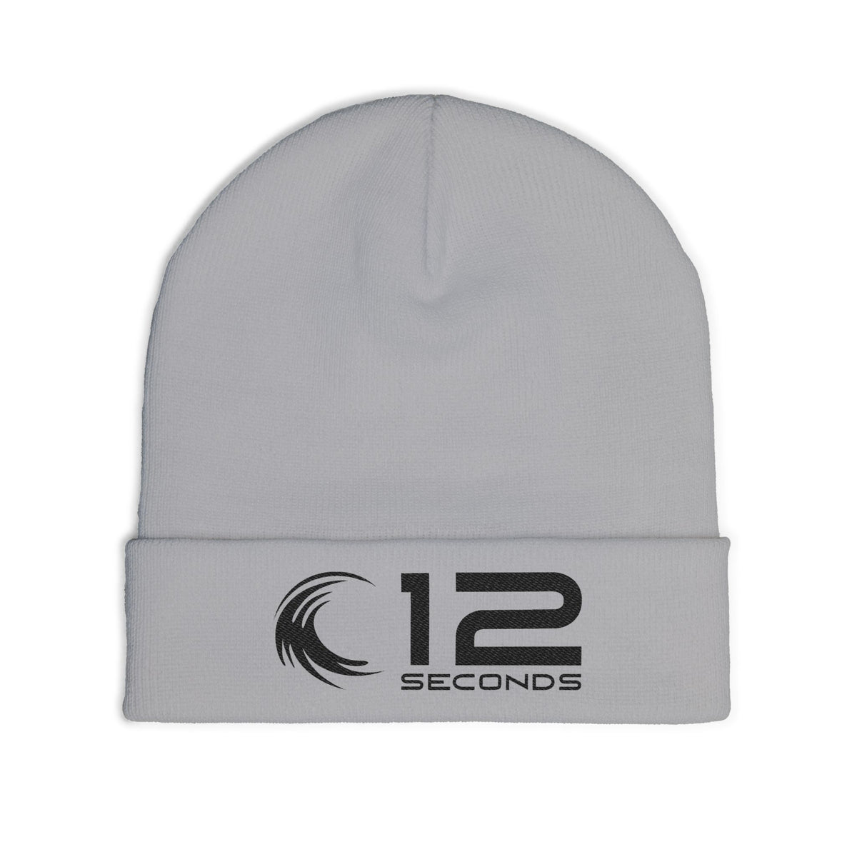 Embroidered Knit Beanie — 12 Seconds Logo Winter Hat