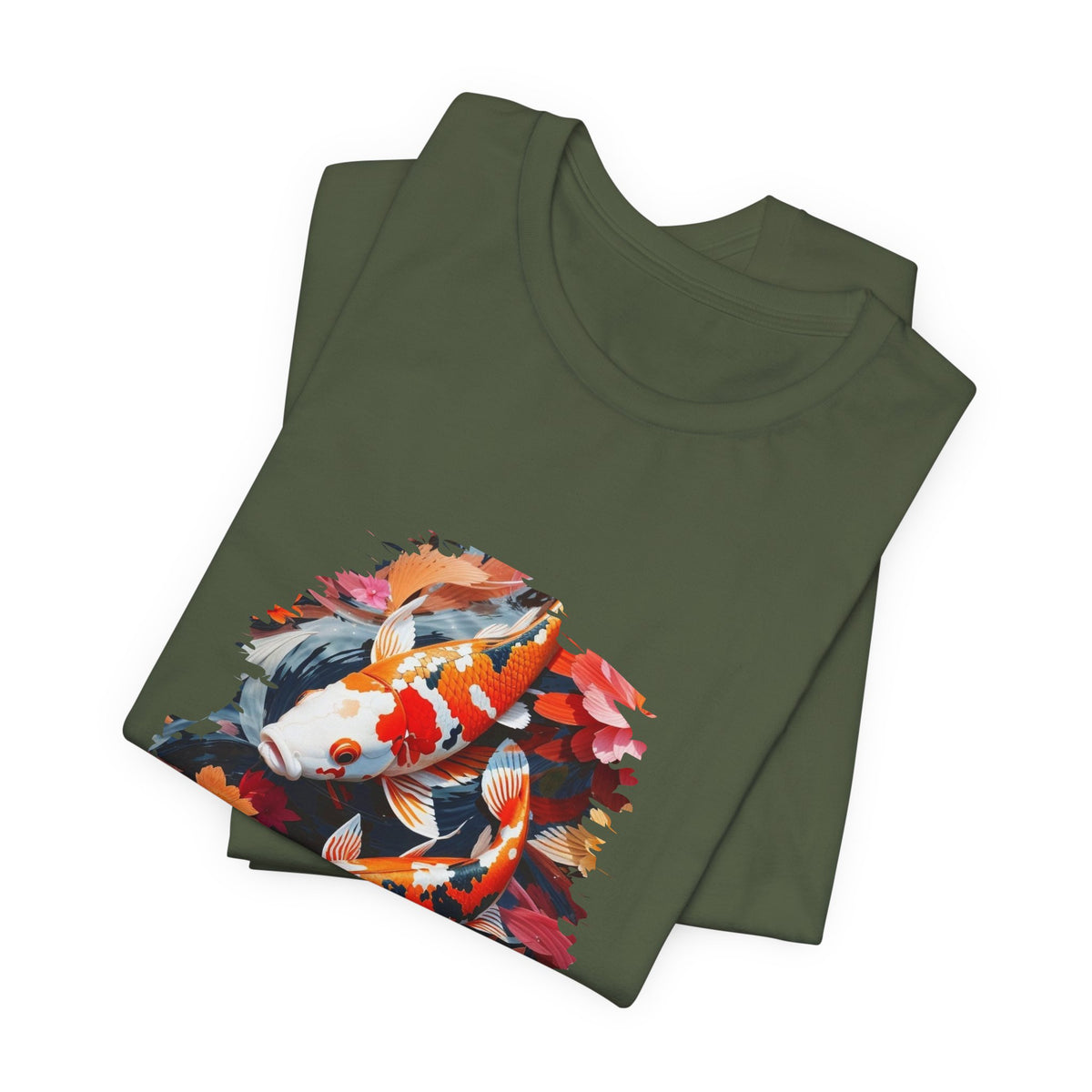 Koi Fish T-Shirt — Koi Drift Floral Graphic Tee