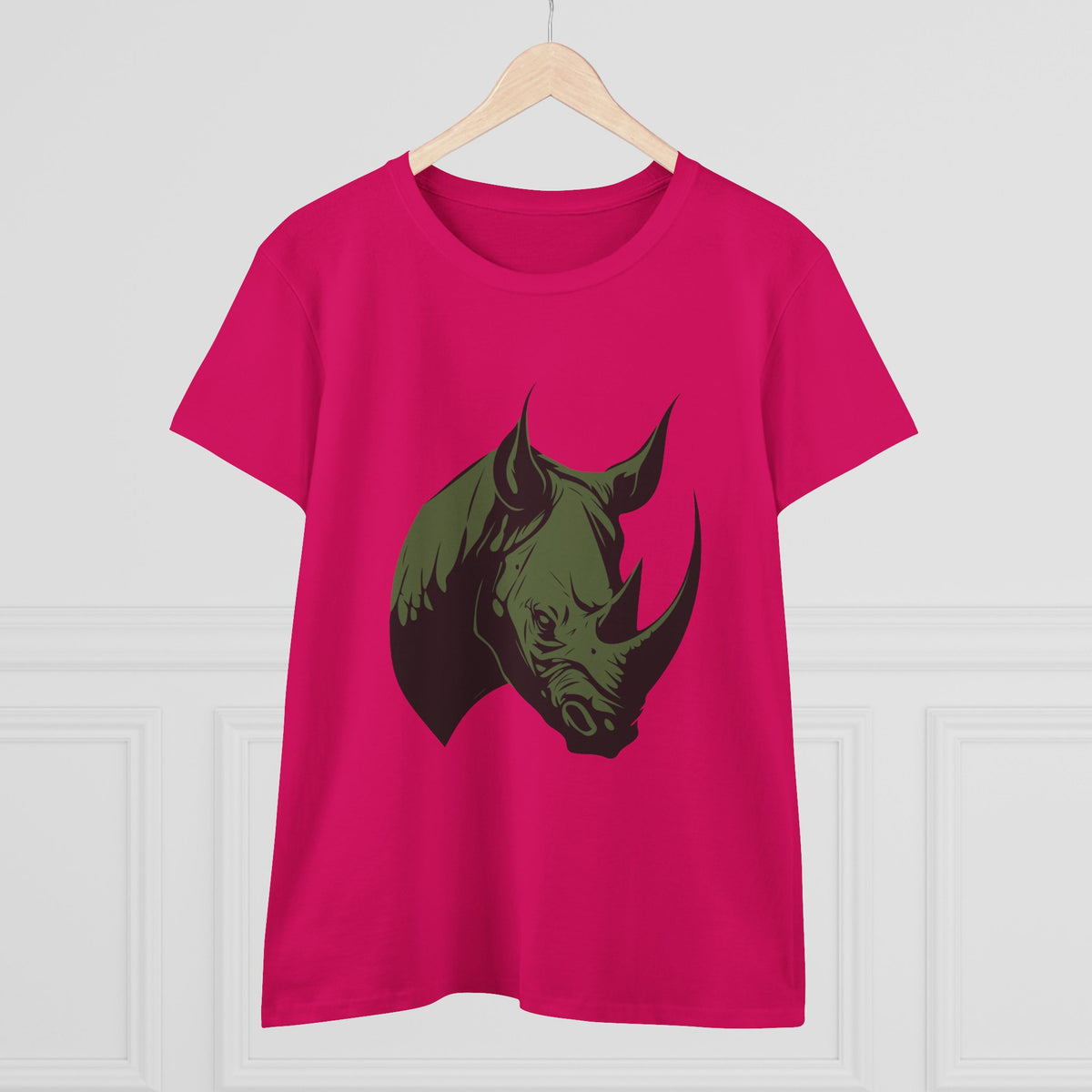 Black Ink Rhino T-Shirt for Women — African Wildlife Tee