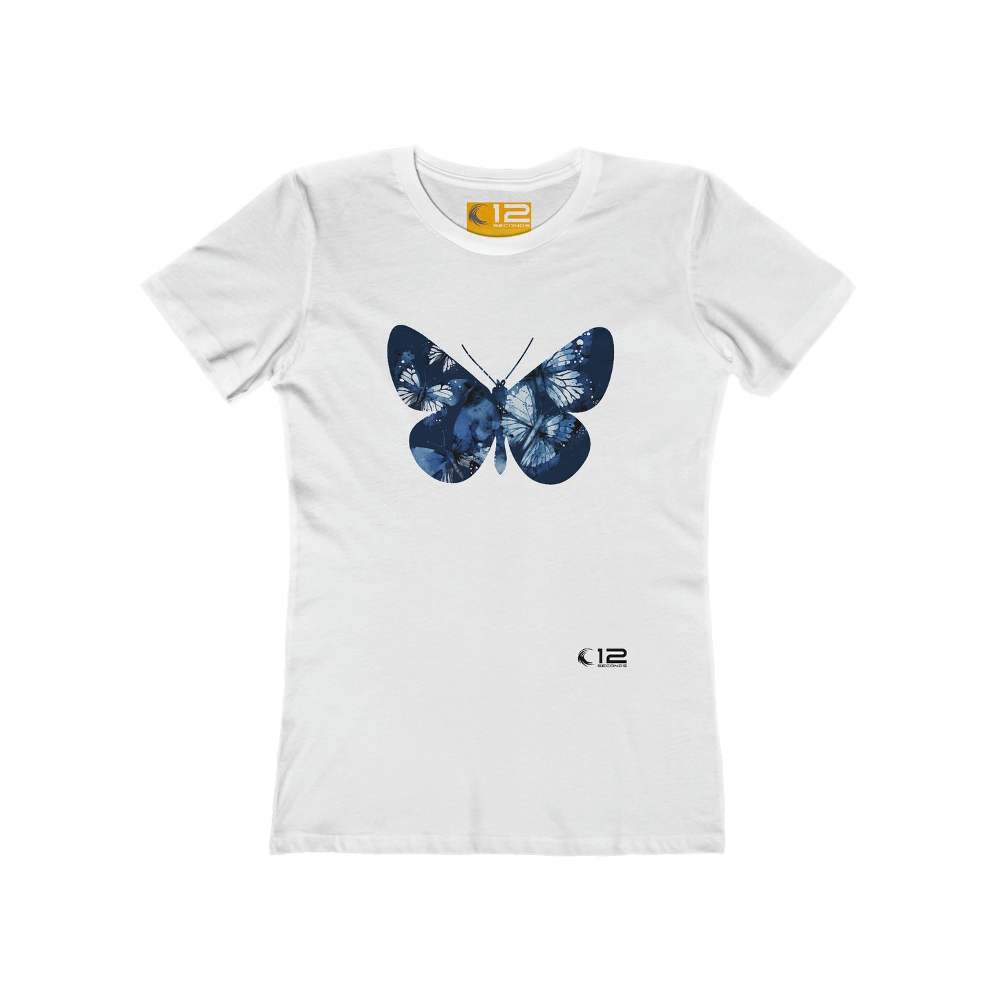 Women's The Boyfriend Tee - BUTTERFLY COLLAGE - 12 SECONDS APPAREL