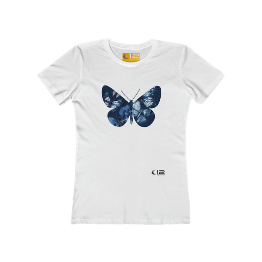 Women's The Boyfriend Tee - BUTTERFLY COLLAGE - 12 SECONDS APPAREL